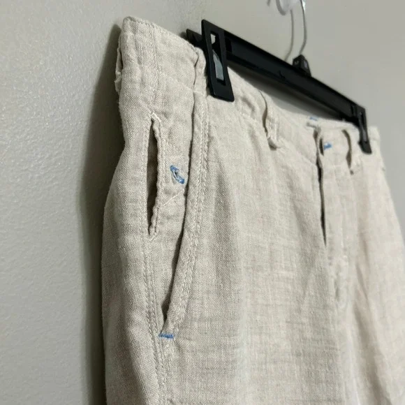 Tommy Bahama Mens Linen Pants 33X34 Beige Straight Leg Flat Front Coastal Luxury - Picture 6 of 14